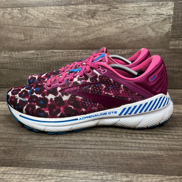 Brooks Adrenaline GTS 22 Pink Leopard Womens US Size 10 EUR 42 Running Shoes - Picture 3 of 15